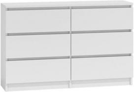 Komoda Top E Shop M6 Malwa 6 Drawers White, 120 cm