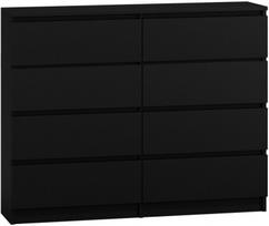 Komoda Top E Shop M8 Malwa 8 Drawers Black, 120 cm