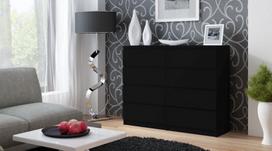 komoda 120 - Komoda Top E Shop M8 Malwa 8 Drawers Black, 120 cm - 2 nuotrauka