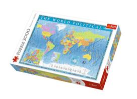 puzzle 2000 - Dėlionė Trefl The World Political Map 27099, 2000 dalių - 1 nuotrauka