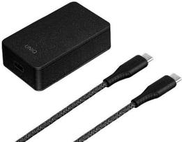 usb c pakrovejas 2m - Uniq Versa Slim USB Type-C Wall Charger   USB Type-C Cable 1.2m Black - 1 nuotrauka