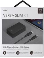 usb c pakrovejas 2m - Uniq Versa Slim USB Type-C Wall Charger   USB Type-C Cable 1.2m Black - 4 nuotrauka