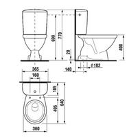 vertikalus vandens nubegimas klozetas - Pastatomas unitazas Jika Norma H8602710007871, vertikalus vandens nubėgimas - 2 nuotrauka