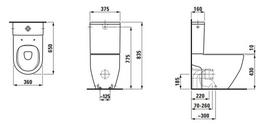 laufen pro slim klozeto dangtis - UNITAZ PAST HORIZ PRO PUODAS BAKEL DANGT - 2 nuotrauka