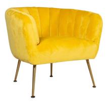 Fotelis Home4you Tucker Yellow, 78x71x69 cm