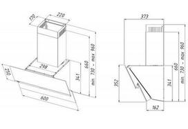 chimney hood - Akpo WK 4 Grand Eco 60 Black - 2 nuotrauka