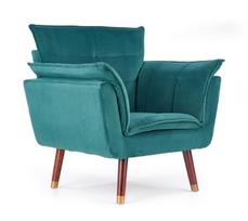 zali foteliai - Fotelis Halmar Rezzo Dark Green, 73x80x84 cm - 4 nuotrauka