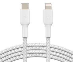 lightning mfi - Belkin Boost Charge Braided USB-C to Lightning Cable 2m White - 5 nuotrauka