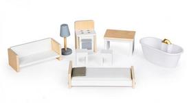 medinis leliu namelis - Lėlių namelis EcoToys Grace Residence 8210 - 5 nuotrauka