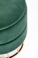 pufas zalia - Pufas Halmar Minty Dark Green/Gold, 37x37x41 cm - 5 nuotrauka