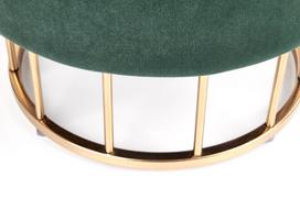 pufas zalia - Pufas Halmar Minty Dark Green/Gold, 37x37x41 cm - 6 nuotrauka