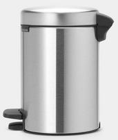 senukai siuksliadeze - Brabantia Pedal Bin NewIcon 3l Matt Steel - 2 nuotrauka
