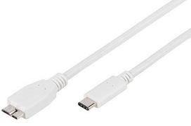 micro usb b usb c - Vivanco Cable USB Type-C to Micro USB 3.0 White 1m 45275 - 1 nuotrauka