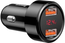 45w charger - Baseus Magic Dual USB Car Charger PPS QC 4.0 Black (Juodas) - 5 nuotrauka