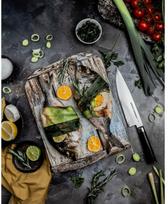 peilis damasko plienas - Samura DAMASCUS Universal Kitchen Chef’s knife 8.0"/ 200mm - 3 nuotrauka