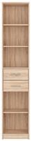 pastatomos lentynos - Black Red White Office Bookshelf Nepo Plus Sonoma Oak - 1 nuotrauka