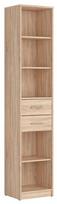 pastatomos lentynos - Black Red White Office Bookshelf Nepo Plus Sonoma Oak - 2 nuotrauka