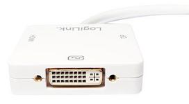 adapteris dvi to hdmi - LogiLink Adapter Mini DisplayPort to HDMI /DVI / DisplayPort White - 4 nuotrauka