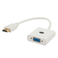 hdmi kabelis baltas - Savio Adapter HDMI / VGA White - 1 nuotrauka