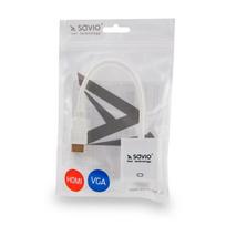 hdmi kabelis baltas - Savio Adapter HDMI / VGA White - 2 nuotrauka