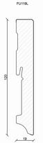 grindjuostes 240 - MDF Grindjuostė 551693 FU119L, 2400 x 120 x 19 mm, balta - 2 nuotrauka
