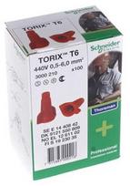 kabeliu sujungimo jungtys - Schneider Electric Torix T6 100psc Red - 2 nuotrauka