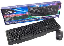 belaide klaviatura - Esperanza Titanum TK108 Mephis Wireless Keyboard + Mouse Black - 7 nuotrauka