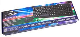 belaide klaviatura - Esperanza Titanum TK108 Mephis Wireless Keyboard + Mouse Black - 8 nuotrauka