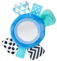 CANPOL BABIES minkštas žaislas su veidrodėliu ant riešo Zig Zag Blue 68/056_blu