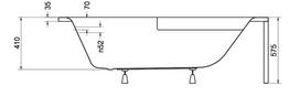 akrilas voniai - Besco Piramida Cornea Bath Right White 140x80x55cm - 5 nuotrauka