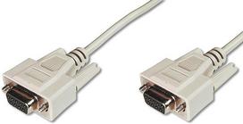 d sub kabelis - Assmann Datatransfer Cable DSUB / DSUB Beige 3m - 1 nuotrauka