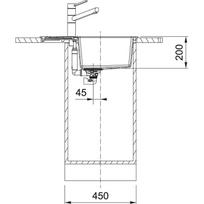 franke plautuves tectonite - Franke Sirius 2.0 S2D 611-62 (500), tektonitas, 620 mm x 500 mm x 200 mm - 3 nuotrauka