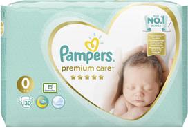 pampers premium care - Sauskelnės Pampers Premium Care, 0 dydis, 9 kg, 30 vnt. - 2 nuotrauka