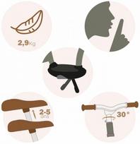 vaikiski dviracius - Balansinis dviratis Smoby Comfort 7600770126, žalias, 11" - 2 nuotrauka