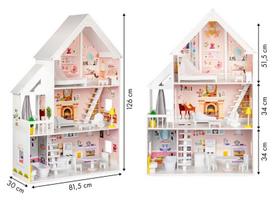 Pirkti EcoToys Wooden Doll House XXL Residence White - Photo 5