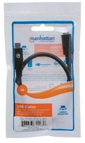 usb type c to usb 2.0 - Manhattan USB Cable Type-C M To Type-C F Black 0.5m - 5 nuotrauka