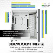 full tower - Corsair 7000D TG White (Baltas) - 8 nuotrauka