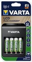 Varta LCD Plug Charger Plus + 4 x AA 2100mAh