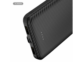 power bank 10000 mah -  YK Design YKP-021, 10000 mAh, juoda - 2 nuotrauka