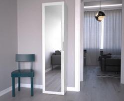 spintele vonios 50 x 50 - Top E Shop Duo Wardrobe With Mirror White - 3 nuotrauka