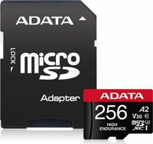 v30 u3 256gb - Adata High Endurance 256GB micro SDXC Сlass 10 + Adapteris - 1 nuotrauka