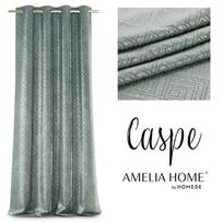 naktines uzuolaidos blackout 250 - AmeliaHome Blackout Caspe 60176, aukso/žalios, 1400 mm x 2500 mm - 6 nuotrauka