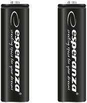 aa 600mah - Esperanza Rechargaeble Batteries 2x AA 2600mAh Black - 1 nuotrauka
