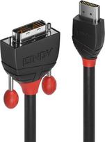 kabelis hdmi dvi - Lindy HDMI an DVI-D Single Link Kabelis Juodas Line 3m - 2 nuotrauka