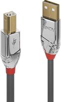 usb b male usb 3.0 - Lindy Cromo Line USB 2.0 A To USB 2.0 B Cable 3m Grey - 2 nuotrauka