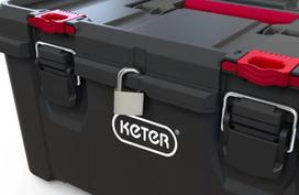 keter irankiu dezes - Keter STACK N ROLL, juoda/raudona - 5 nuotrauka