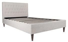 Lova Home4you Emilia, smėlio, 219 x 96.5 cm, su grotelėmis