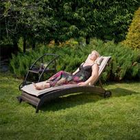 lauko kedes ruda - Gultas Home4you Wicker 11601, rudas, 169 cm x 73 cm x 99 cm - 3 nuotrauka