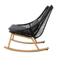 supamas kreslas senukai - Supamasis krėslas Home4you Helsinki, juodas/pilkas/smėlio, 102 cm x 84 cm x 97 cm - 3 nuotrauka