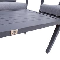 stalai ir kedes lauko - Lauko baldų komplektas Home4You Adrio, pilkas - 4 nuotrauka